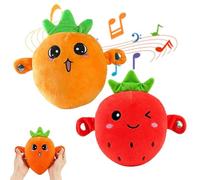 2026 New Interactive Music Plush Toy, 24cm Soft Interactive Banana Toy, Touch-Sensitive Fruit Plush with Sound Features, Induction Singing Sensory Toys for Kids Early Education Play Fun (2C)