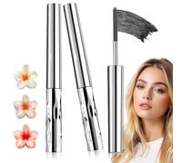 2026 New Iron Wand Mascara, Liquid Lash Extension Effect, 3D Curling Eyelashes, Waterproof Long-Lasting, No Flaking No Clumping(2Pcs Black)