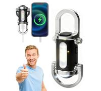 2026 New Keychain Flashlight Waterproof Light, 2 in 1 Flashlight and Power Bank, 6000 Lumens Super Bright, 5 Light Modes Portable Rechargeable Bright Keychain Flashlight for Outdoor Emergency (Black)