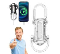 2026 New Keychain Flashlight Waterproof Light, 2 in 1 Flashlight and Power Bank, 6000 Lumens Super Bright, 5 Light Modes Portable Rechargeable Bright Keychain Flashlight for Outdoor Emergency (White)