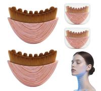 2026 New Lymphatic Drainage Brush, 2PCS Lymphatic Face Brush, Chin & Jawline Sculpting, Lymphatic Contour Face Brush, Ergonomic Design, Fit The Skin Precisely and Relieve Fatigue (Pink)