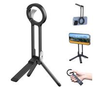 2026 New Ma38 Magnetic Phone Tripod, Ma38 Portable Phone Holder Mini Tripod, 180° Rotatable Magnetic Pocket Phones Tripods, Aluminium Smartphone Mini Foldable Tripods Strong Magnet for Phones (Black)