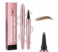 2026 New Magic Eyebrow Microblading Pen,4 Tipped 3D Waterproof Microblading Brow Pencil,Contouring Eyebrow Tint Pen,Natural Long-Lasting,Precision Micro-fork Tip for Fine Hair-like Strokes(01)