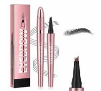 2026 New Magic Eyebrow Microblading Pen,4 Tipped 3D Waterproof Microblading Brow Pencil,Contouring Eyebrow Tint Pen,Natural Long-Lasting,Precision Micro-fork Tip for Fine Hair-like Strokes(04)