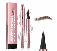 2026 New Magic Eyebrow Microblading Pen,4 Tipped 3D Waterproof Microblading Brow Pencil,Contouring Eyebrow Tint Pen,Natural Long-Lasting,Precision Micro-fork Tip for Fine Hair-like Strokes(05)