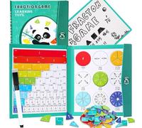 2026 New Magnetic Fraction Demonstration Book, 102 Pcs Magnetic Fractions Tiles & Fraction Circles for Kids, Educational Puzzle Math Fractions Manipulatives Disc Set for Elementary School (D)