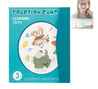 2026 New Magnetic Fraction Demonstration Book, Magnetic Fractions Educational Puzzle, Magne-tic Fraction Tiles & Fractions Circles Set, Learning Toys for Babys Students Supplies (Rabbit)