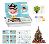 2026 New Magnetic Puzzles Face Dress Up Travel Game Double Side Preschool Educational Learning Toy for Kids for Toddlers (Set E)