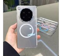2026 New Magnetic Transparent Ultra Hard PC Clear Case Compatible with Oppo Find N6 5G,Shockproof Anti-scratch Drop Protection Case,Non-Yellowing,Raised Camera Lens Edge,Lightweight (White)