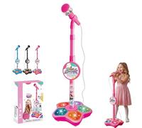 2026 New Microphone Toy,5-in-1 Kid Star Microphone with Stand Bluetooth,Adjustable Height Karaoke Microphones with Music&Light,Echo Effects,Karaoke Microphones Toy,Gifts for Little Singers