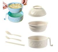 2026 New Microwave Ramen Noodle Cooker Bowl with Lid - 3-in-1 Instant Soup, Pasta & Rice Maker - Essential Kitchen & Dorm Room Cooking Set for College Students,Microwave Ramen Bowl