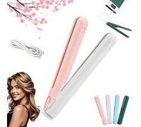 2026 New Mini Curl Pro, 2-In-1 Mini Curling Iron, Dual Purpose Curling Wand & Flat Iron Hair Straightener, Fast Heating Mini Hair Curler For Short Hair, Portable Mini Curling Tongs Travel Size (2PC-E)