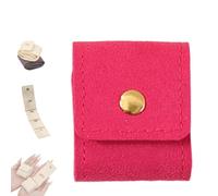 2026 New Mini Travel Jewelry Bag, Portable Foldable 4-Compartment Jewelry Travel Pouch, Lightweight Roll Bag with Buckle for Earrings, Rings, Necklaces(Red A)