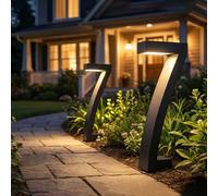 2026 New Modern Solar Path Lights in a Creative Design, Solar Path Lighting, Ip65, 3500k, Intelligent Twilight Sensor, Storm-Proof Stability, Ready for Use, For Paths, Patios and Gardens(2pc)