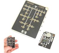 2026 New Morse Code Trainer Card Pro - Interactive PCB Trainer with Real-Time Decoding, LEDs, Signal Buttons & Sound Mode, Portable Telegraph Practice & Encryption Tool for Adults
