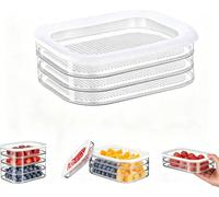2026 New Multi-Layer Stackable Food Storage Containers with Lids, Airtight Deli Meat Containers for Fridge, Transparent Freezer Safe Boxes for Cheese, Bacon, Ham & Meal Prep