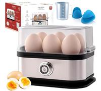 2026 New Multifunctional Egg Steamer with Clear Lid, Egg Boiler and Poacher, Deluxe Rapid Egg Cooker, 6 Egg Capacity, for Soft, Medium, Hard Boiled, Auto Shut-Off (1pcs)