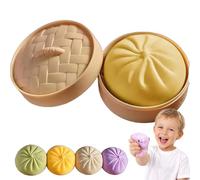 2026 New Mystery Dumpling Squishy, 10cm Giant Squishy Dumpling Stress Ball, Jumbo Dumplings Toy with Steamer Box, Rainbow Mystery Squishy Bun, Anxiety Relief Fidget Toy, for Adults&Kids (A3,1PC)