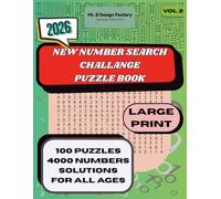 2026 New Number Search Challenge Puzzle Book for All Ages: 100 hard number search grids with 4,000 digits to find, word search number fun for dedicated puzzle and brain game fans