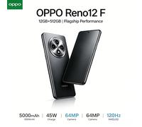 2026 New Official Authentic OPPO Reno12F Smartphone Model with 12GB RAM And 512GB Storage High-End Memory for Uninterrupted Usag black