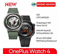 2026 New OnePlus Watch 4 Global Version Smart Watch 1.50'' AMOLED Display Snapdragon W5 Processor Up to 16 Days of Battery Life Black GL