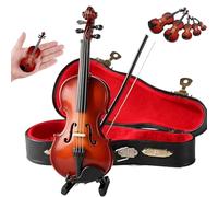 2026 New Playable Tiny Violin Figurine, The Worlds Smallest Miniature Musical Instrument, Replica Collectible Mini Violins with Sad Music, Dollhouse Accessory or Keychain (3.15"x1.18"x0.59")