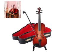 2026 New Playable Tiny Violin Figurine, The Worlds Smallest Miniature Musical Instrument with Sound and Sad Music, Dollhouse for Musicians, Collectors & Christmas Home Décor (4.7")