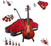 2026 New Playable Tiny Violin Figurine,The Worlds Smallest Miniature Musical Instrument with Sound and Sad Music,Miniature Musical Instrument Accessory or Keychain Charm for Novelty Gift
