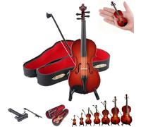2026 New Playable Tiny Violin Figurine with Sound, Worlds Smallest Playable Tiny Sad Violin Figurine, Mini Handcrafted Musical Instrument Decor for Dollhouse Accessory or Keychain (12cm)