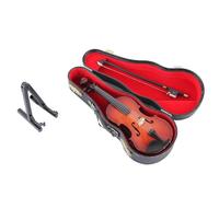 2026 New Playable Tiny Violin Figurine, Wooden Miniature Figurines Collectible Model Display Ornament, The Worlds Smallest Miniature Musical Instrument with Sound and Sad Music, Funny Novelty Gag Gift