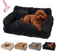2026 New Plush Calming Pet Sofa Bed, Anxiety Relief, Machine Washable & Super Soft, Calming Fluffy Puppy Sofa for Dogs & Indoor Cats (Dark Grey, 2XL 100 * 68 * 38cm(3300g))