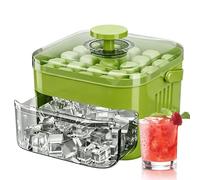 2026 New Portable Ice Maker - 2-in-1 Large Capacity Ice Cube Tray With Storage Bin, Double-Deck Design, Easy Press Release 48 Moulds. Ideal For Drinks, Cocktails, Parties, Freezer, Home, Bar, Travel.