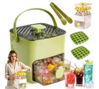 2026 New Portable Ice Maker, Ice Cube Maker Machine, 48 Ices Cubes, with Lid and Storage Box & Hidden Handle, Removal at the Touch of a Button, Always at Hand, Enjoy Chilled Drinks(A)