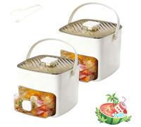 2026 New Portable Ice Maker with Lid and Storage Box, Reusable Ice Cube Maker, 48-Cube Double Layer ices maker machine, Freezer Tray for Home, Kitchen, Picnic, Daily Life (2PC-A)