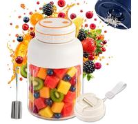 2026 New Portable Wireless Juicer Cup, 38 Blades Large Capacity Portable Blender, Food-Safe Material, Freshly Juiced in 40s, Multifunctional Blender Bottle for Juices,Milkshake,Smoothie (White,800ml)