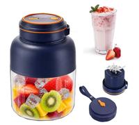 2026 New Portable Wireless Juicer Cup, 38 Blades Large Capacity Portable Blender, Freshly Juiced in 40s, USB Rechargeable with Dual Lid Multifunctional Bottle for Juices, Milkshake, Smoothie (Blue)