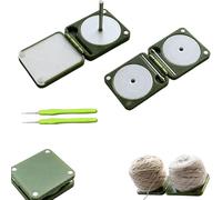 2026 New Portable Yarn Holder for Crochet & Knitting, Rotating Foldable Double Yarn Winder Spinner Box, Multi-Functional Knitting Accessory Box, Gifts for Women Beginners Knitters B)