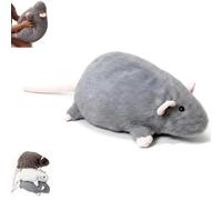 2026 New Rat Plush, Soft Stuffed Fat Rat Toy, Extra Thicc Fat Mouse toy, Stuffed Animal, Cute Chubby Mouse Plush, for Birthday Christmas Decoration, for Home & Office (Grey,55cm)