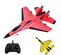 2026 New Remote Control Airplane, Glider Foam RC Fighter 360° Remote Control Glider Airplanes with Lights Airplane Model,Hobby RC Gliders Aircraft for Beginners Teen Boys Girls Adult (Red)