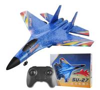 2026 New Remote Control Airplane, Upgrade Gravity Glider Foam RC Fighter Plane with LED Light & 360° Flip, RC Plane Remote Control Glider Airplanes, 2 Channels Foam RC Planes for Adults Kids (Blue)