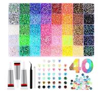 2026 New Resin Jelly Rhinestones Kit for Bedazzling - Multicolor 3mm Flatback Gems for Diamond Art, Nail Art, Crafting & Clothing Decoration with Tweezer & Pickup Pen