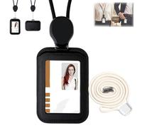 2026 New Retractable ID Card Holder with Neck Strap - Extendable Cord, Retractable ID Card Holder Belt Clip, Secure Hold & Practical for Everyday Life, Secure, Swipe Cards Effortlessly(A)