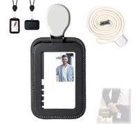 2026 New Retractable ID Card Holder with Neck Strap - Extendable Cord, Retractable ID Card Holder Belt Clip, Secure Hold & Practical for Everyday Life, Secure, Swipe Cards Effortlessly(G)