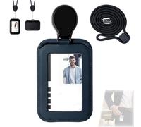 2026 New Retractable ID Card Holder with Neck Strap - Extendable Cord, Retractable ID Card Holder Belt Clip, Secure Hold & Practical for Everyday Life, Secure, Swipe Cards Effortlessly(C)