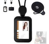 2026 New Retractable ID Card Holder with Neck Strap - Extendable Cord, Secure Hold & Practical for Everyday Life, Retractable ID Card Holder Belt Clip, Secure, Swipe Cards Effortlessly(A)