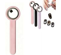 2026 New Ring Shaped Cat Eye Magnets for Nails, 3-in-1 Hollow Circular Magnet Tool for French Heart Wide Beam Design, DIY Manicure Kit for Beginners & Nail Artists (Pink)