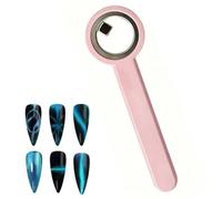 2026 New Ring Shaped Cat Eye Magnets for Nails, Hollow Circular Magnet Tool for French Heart Wide Beam Design, DIY Gel Art Manicure Kit, for Home DIY, Beginners & Nail Artists (pink)