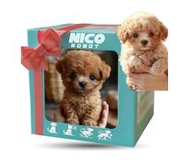 2026 New Robot Dog Nico - Realistic Robot Puppy, Electronic Interactive Stuffed Dog That Acts Like a Real Dog, Walking, Barking, Sitting, Running brown