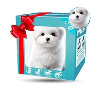 2026 New Robot Dog Nico - Realistic Robot Puppy, Electronic Interactive Stuffed Dog That Acts Like a Real Dog, Walking, Barking, Sitting, Running white