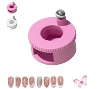 2026 New Rotating Cat Eye Magnet - 360° Spinning Strong N40 Magnetic Nail Tool for Instant Glass Bead Effect - Beginner Friendly DIY Gel Polish Art Stand for Stable Manicure ( Pink)